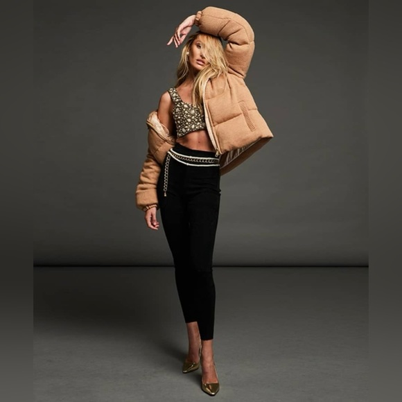 NICOLE BENISTI Kensington Cashmere Wool Down Puffer Coat in Rich Caramel - Picture 5 of 15